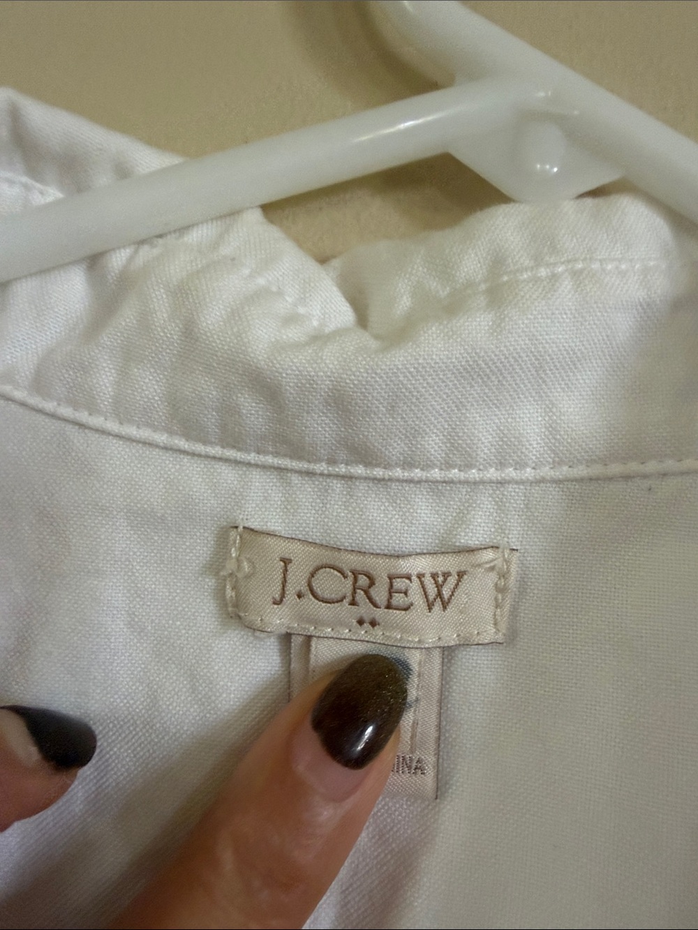 J.Crew women's relaxed short-sleeve poplin popover top in white, - Picture 4 of 7